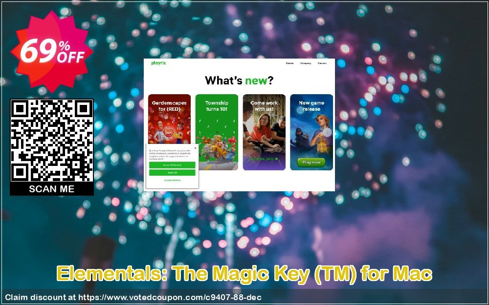 Elementals: The Magic Key, TM for MAC Coupon, discount Playrix Sale - 1 product - $13.95. Promotion: 