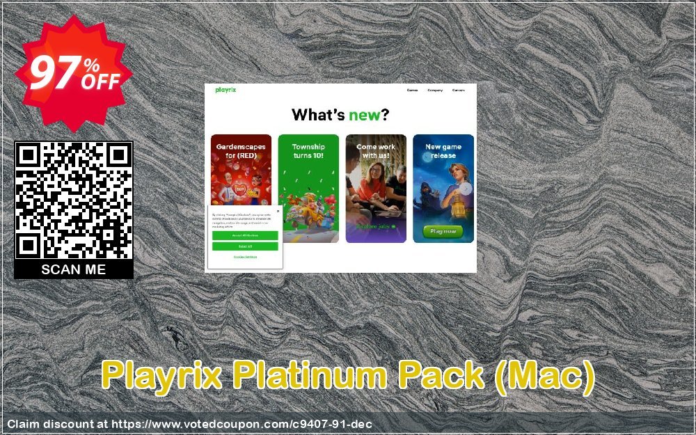 Playrix Platinum Pack, MAC  Coupon, discount Platinum Pack Mac Offer. Promotion: 