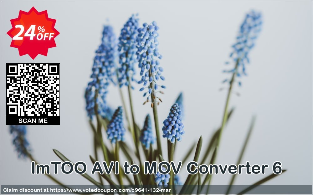 ImTOO AVI to MOV Converter 6 Coupon, discount ImTOO coupon discount (9641). Promotion: ImTOO promo code