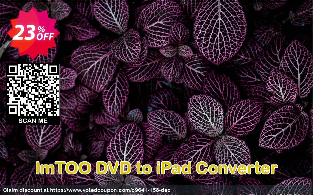 ImTOO DVD to iPad Converter Coupon, discount ImTOO coupon discount (9641). Promotion: ImTOO promo code