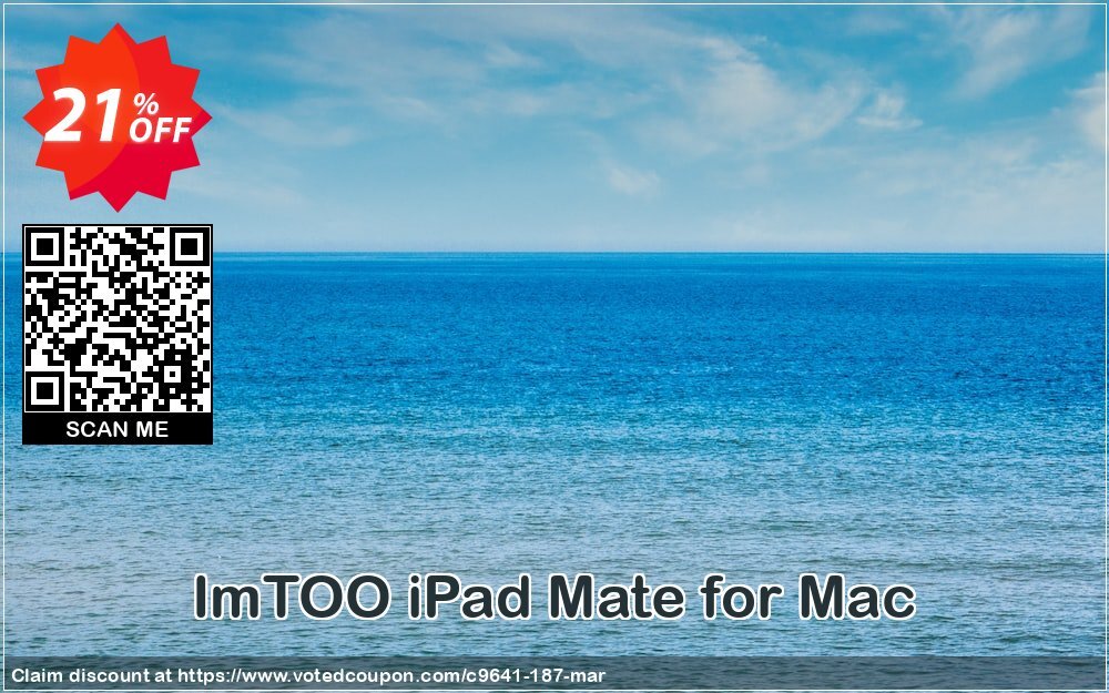 ImTOO iPad Mate for MAC Coupon, discount ImTOO coupon discount (9641). Promotion: ImTOO promo code