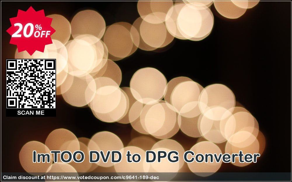 ImTOO DVD to DPG Converter Coupon, discount ImTOO coupon discount (9641). Promotion: ImTOO promo code