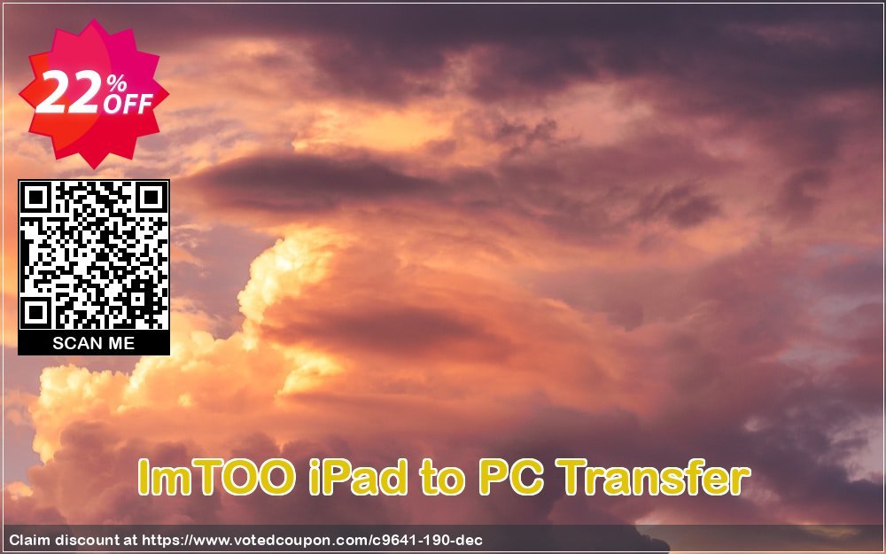 ImTOO iPad to PC Transfer Coupon, discount ImTOO coupon discount (9641). Promotion: ImTOO promo code