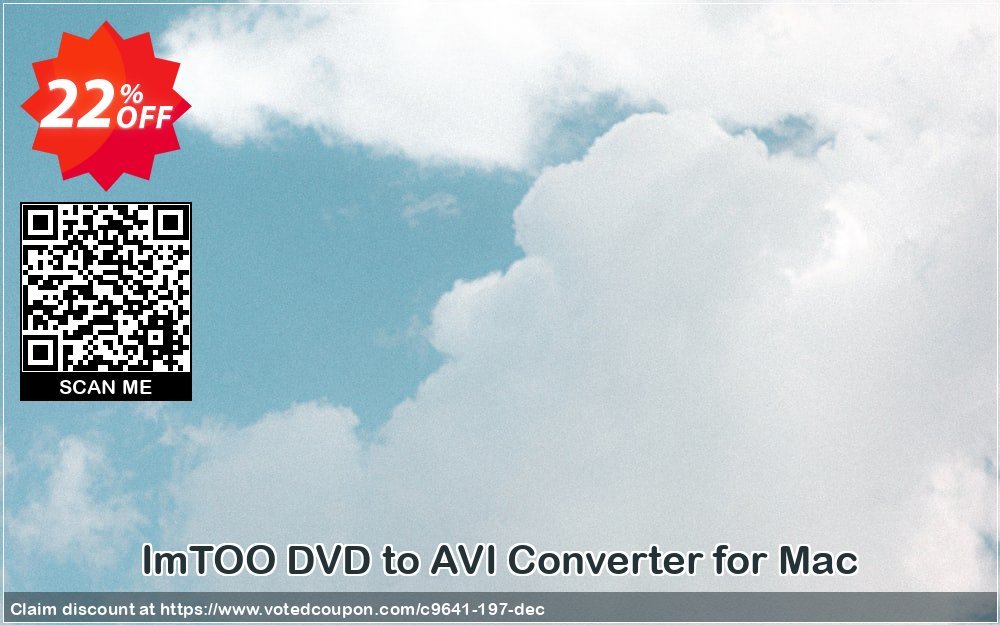 ImTOO DVD to AVI Converter for MAC Coupon, discount ImTOO coupon discount (9641). Promotion: ImTOO promo code