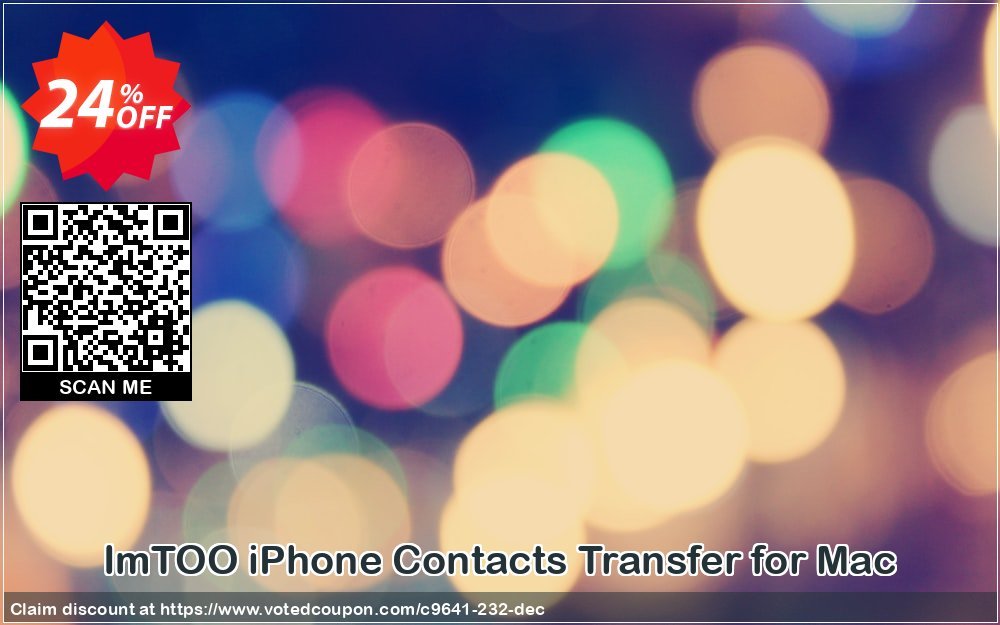 ImTOO iPhone Contacts Transfer for MAC Coupon, discount ImTOO coupon discount (9641). Promotion: ImTOO promo code