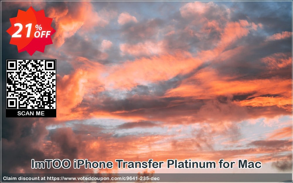 ImTOO iPhone Transfer Platinum for MAC Coupon, discount ImTOO coupon discount (9641). Promotion: ImTOO promo code