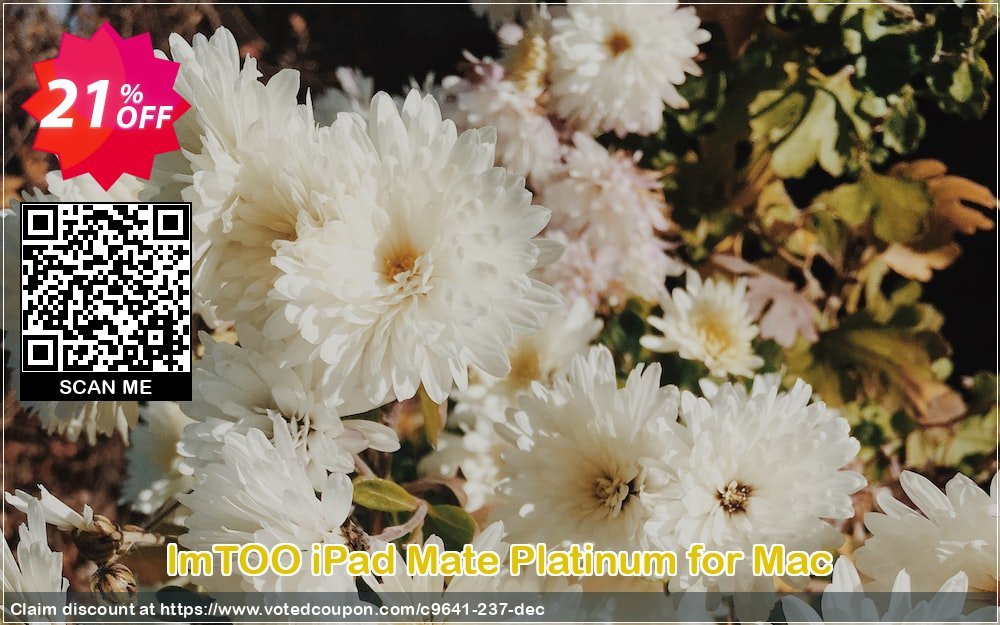 ImTOO iPad Mate Platinum for MAC Coupon Code Apr 2024, 21% OFF - VotedCoupon