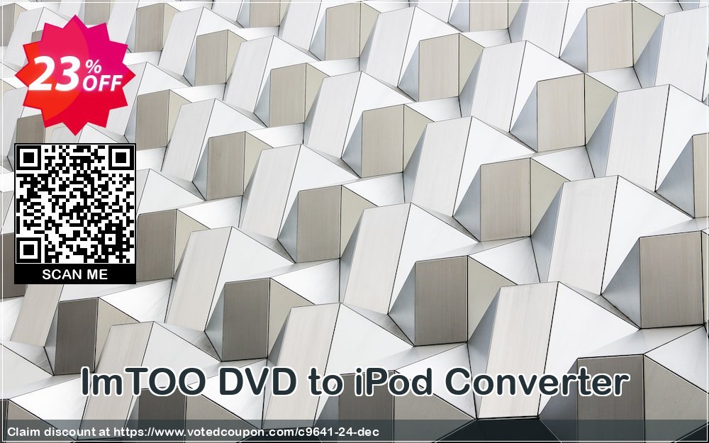 ImTOO DVD to iPod Converter Coupon, discount ImTOO coupon discount (9641). Promotion: ImTOO promo code