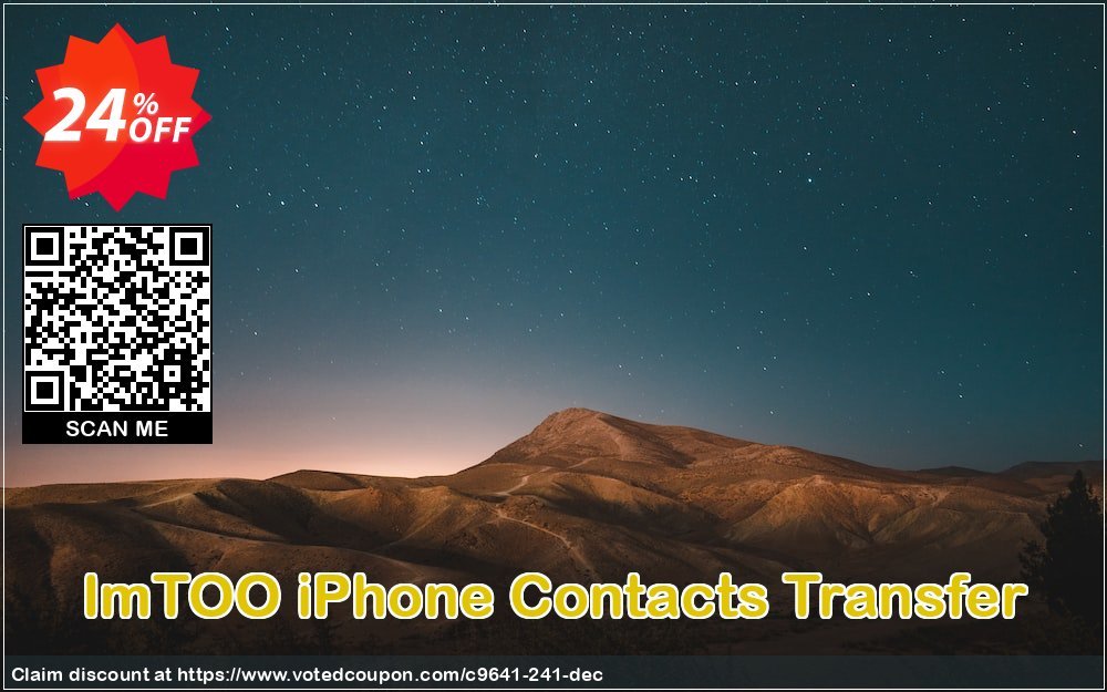 ImTOO iPhone Contacts Transfer Coupon, discount ImTOO coupon discount (9641). Promotion: ImTOO promo code