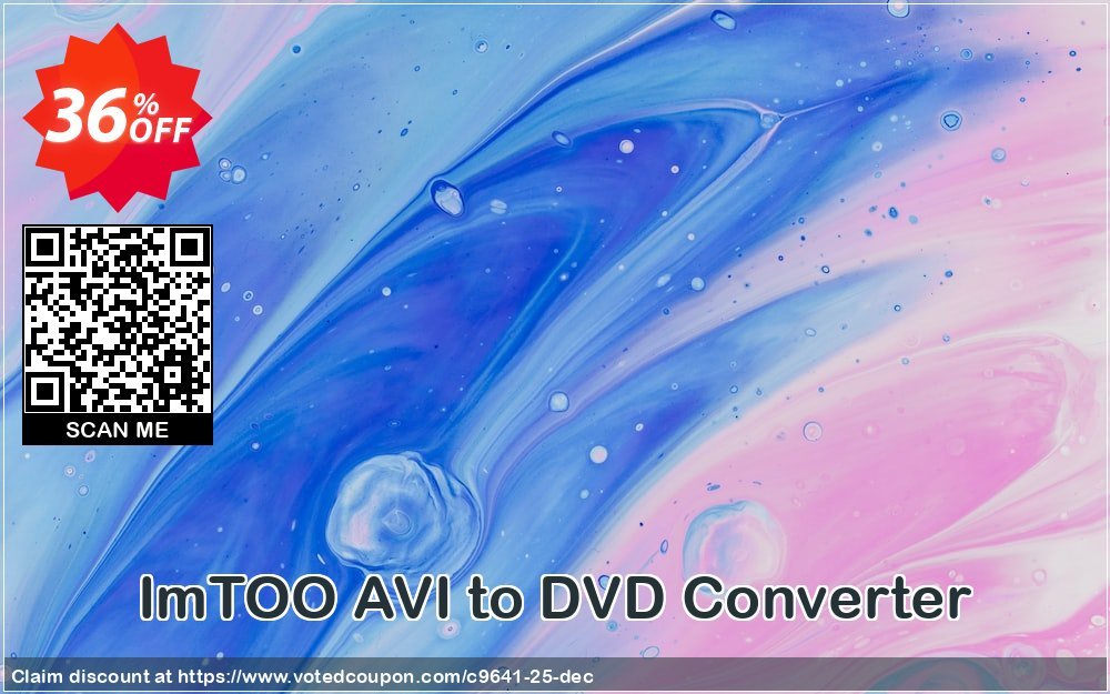 ImTOO AVI to DVD Converter Coupon, discount Coupon for 5300. Promotion: 