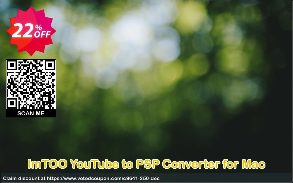 ImTOO YouTube to PSP Converter for MAC Coupon, discount ImTOO coupon discount (9641). Promotion: ImTOO promo code