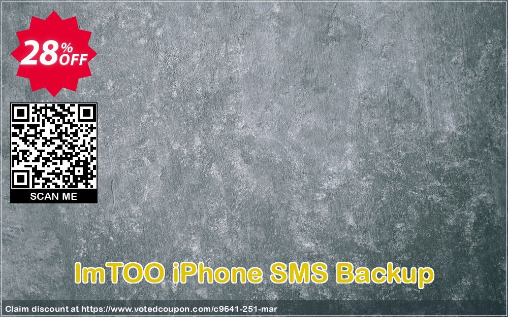 ImTOO iPhone SMS Backup Coupon, discount ImTOO coupon discount (9641). Promotion: ImTOO promo code