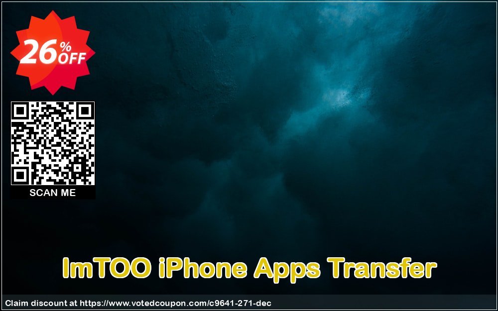 ImTOO iPhone Apps Transfer Coupon, discount ImTOO coupon discount (9641). Promotion: ImTOO promo code