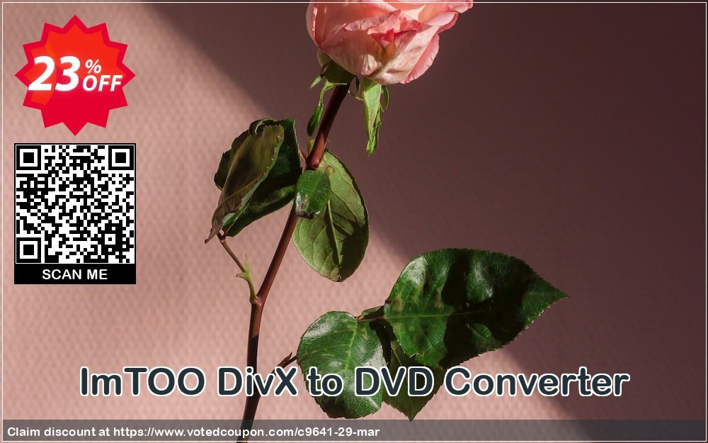 ImTOO DivX to DVD Converter Coupon, discount ImTOO coupon discount (9641). Promotion: ImTOO promo code