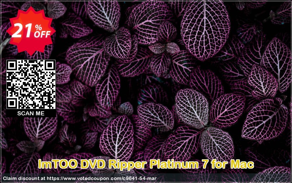 ImTOO DVD Ripper Platinum 7 for MAC Coupon, discount ImTOO coupon discount (9641). Promotion: ImTOO promo code