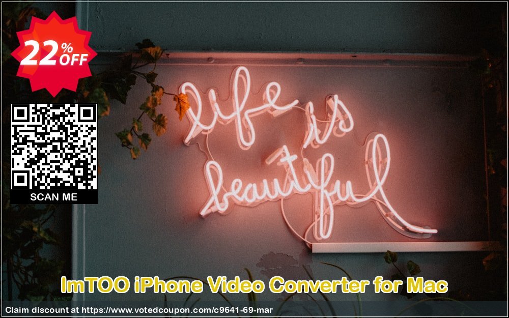 ImTOO iPhone Video Converter for MAC Coupon, discount ImTOO coupon discount (9641). Promotion: ImTOO promo code