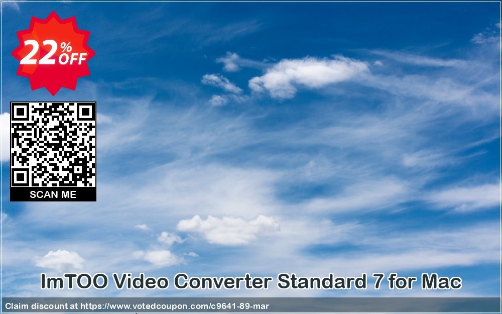 ImTOO Video Converter Standard 7 for MAC Coupon, discount ImTOO coupon discount (9641). Promotion: ImTOO promo code