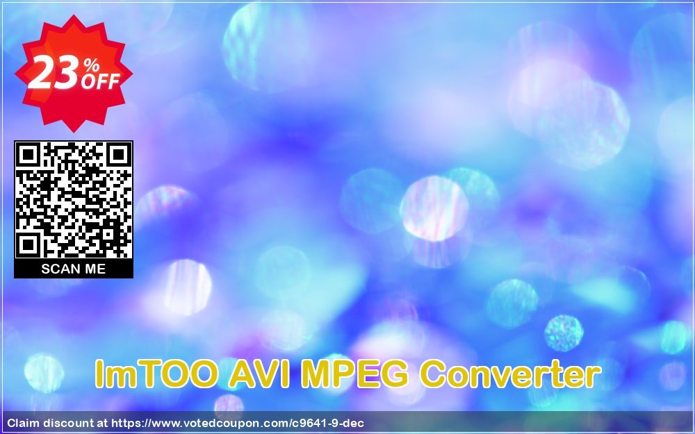 ImTOO AVI MPEG Converter Coupon, discount ImTOO coupon discount (9641). Promotion: ImTOO promo code