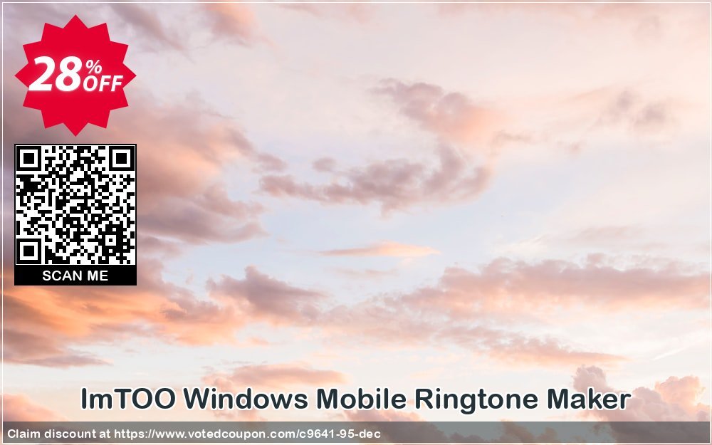 ImTOO WINDOWS Mobile Ringtone Maker Coupon Code Apr 2024, 28% OFF - VotedCoupon