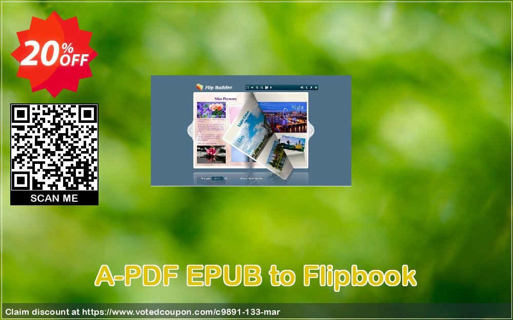 A-PDF EPUB to Flipbook Coupon, discount A-PDF Coupon (9891). Promotion: 20% IVS and A-PDF