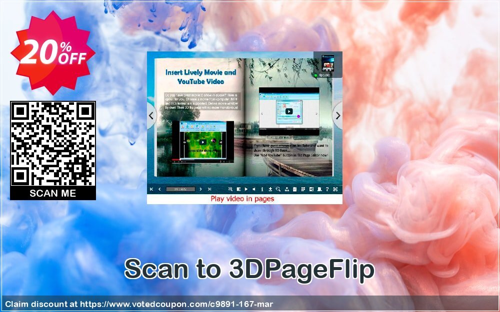 Scan to 3DPageFlip Coupon, discount A-PDF Coupon (9891). Promotion: 20% IVS and A-PDF