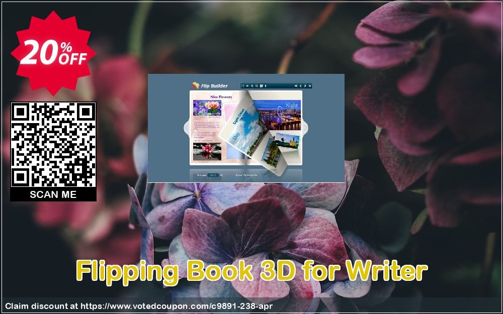 Flipping Book 3D for Writer Coupon, discount A-PDF Coupon (9891). Promotion: 20% IVS and A-PDF