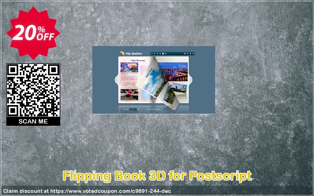 Flipping Book 3D for Postscript Coupon, discount A-PDF Coupon (9891). Promotion: 20% IVS and A-PDF