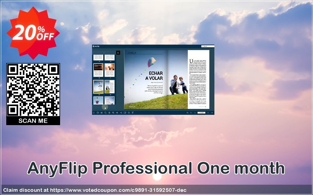AnyFlip Professional One month Coupon, discount 20% OFF AnyFlip Professional One month, verified. Promotion: Wonderful discounts code of AnyFlip Professional One month, tested & approved