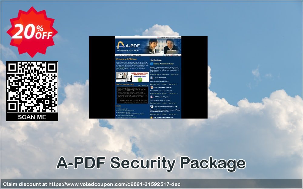 A-PDF Security Package Coupon, discount 20% OFF A-PDF Security Package, verified. Promotion: Wonderful discounts code of A-PDF Security Package, tested & approved