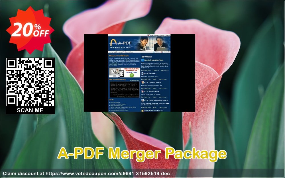 A-PDF Merger Package Coupon, discount 20% OFF A-PDF Merger Package, verified. Promotion: Wonderful discounts code of A-PDF Merger Package, tested & approved