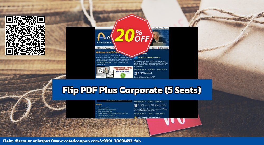 Flip PDF Plus Corporate, 5 Seats  Coupon Code May 2024, 20% OFF - VotedCoupon