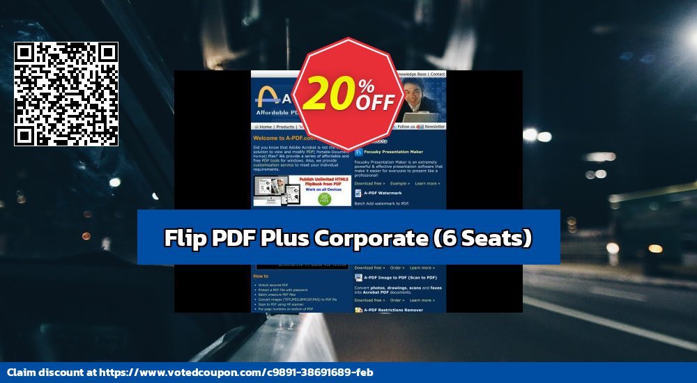 Flip PDF Plus Corporate, 6 Seats  Coupon, discount Back to School Promotion. Promotion: Big discount code of Flip PDF Plus Corporate for Windows (6 Seats) 2023