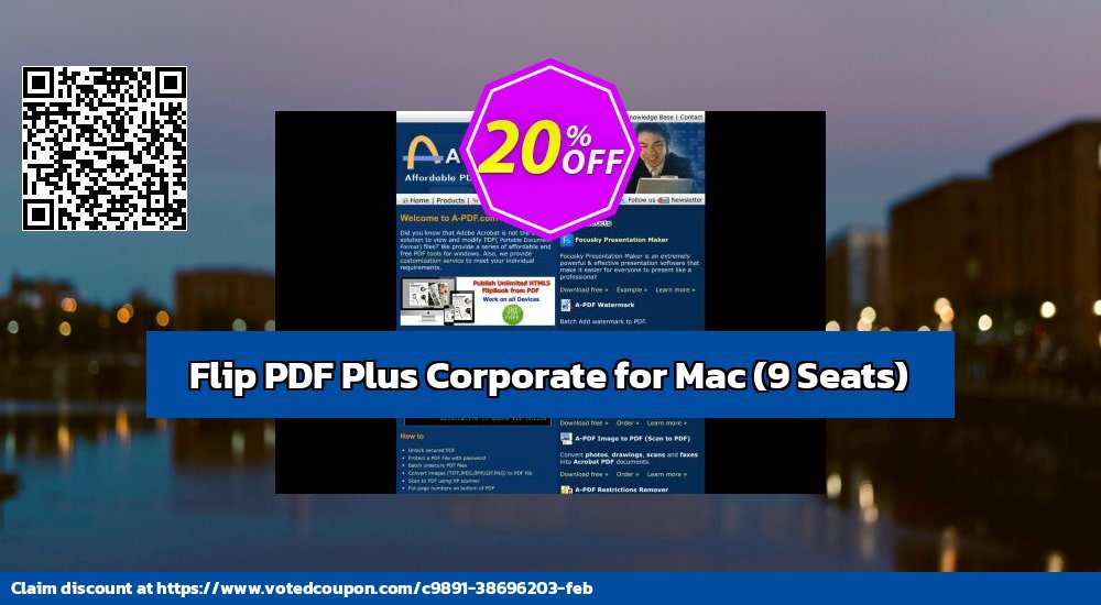 Flip PDF Plus Corporate for MAC, 9 Seats  Coupon, discount Back to School Promotion. Promotion: Amazing offer code of Flip PDF Plus Corporate for Mac (9 Seats) 2023