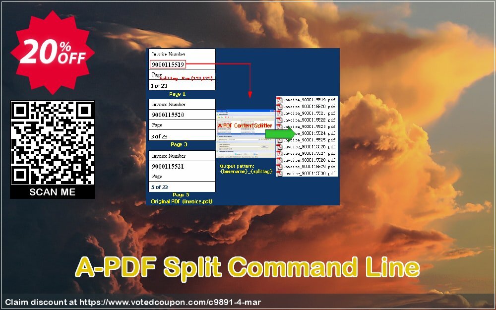 A-PDF Split Command Line Coupon, discount A-PDF Coupon (9891). Promotion: 20% IVS and A-PDF