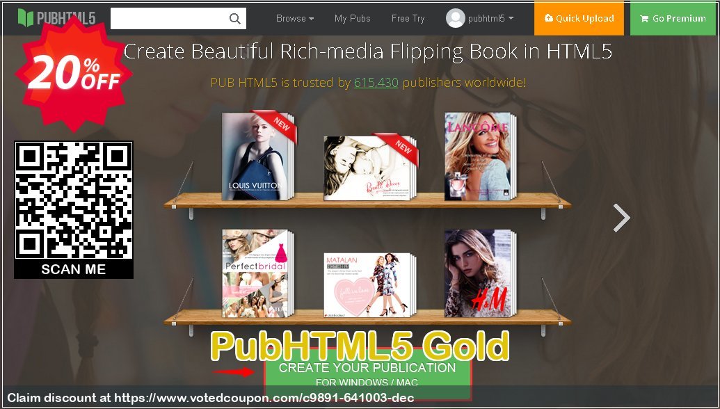 PubHTML5 Gold Coupon, discount PubHTML5 Gold discount. Promotion: 