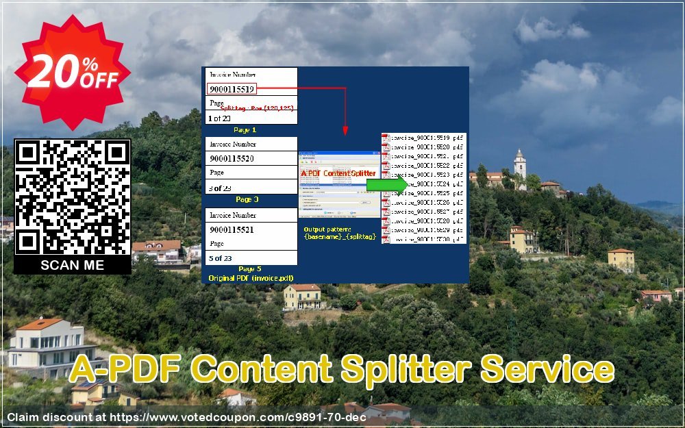 A-PDF Content Splitter Service Coupon, discount A-PDF Coupon (9891). Promotion: 20% IVS and A-PDF