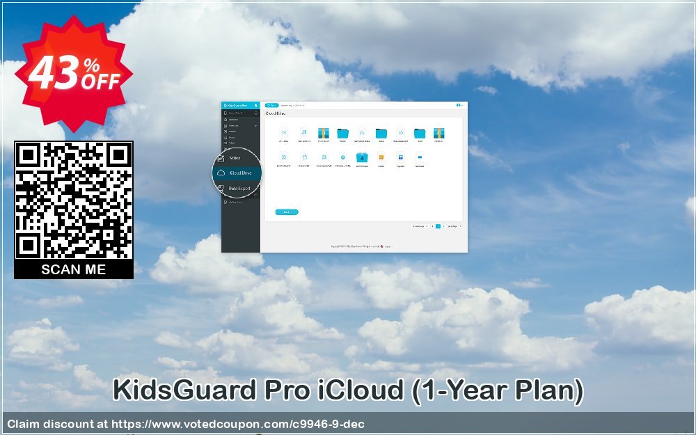 KidsGuard Pro iCloud, 1-Year Plan  Coupon, discount 43% OFF KidsGuard Pro iCloud (1-Year Plan), verified. Promotion: Dreaded promo code of KidsGuard Pro iCloud (1-Year Plan), tested & approved