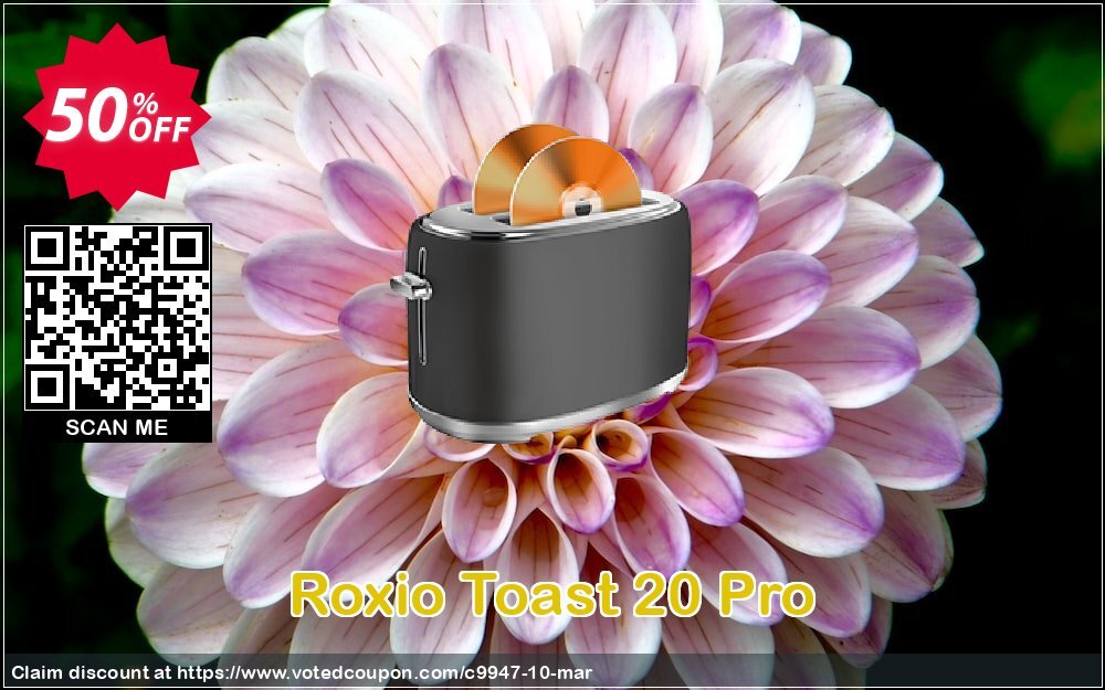 Roxio Toast 20 Pro voted-on promotion codes