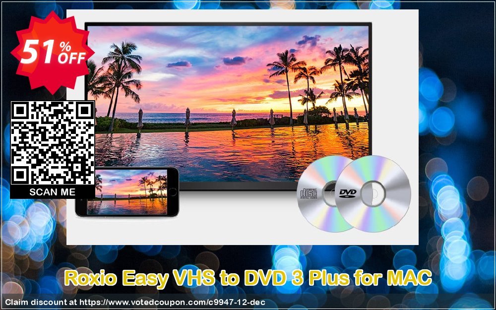 Roxio Easy VHS to DVD 3 Plus for MAC Coupon, discount 50% OFF Roxio Easy VHS to DVD 3 Plus for MAC, verified. Promotion: Excellent discounts code of Roxio Easy VHS to DVD 3 Plus for MAC, tested & approved