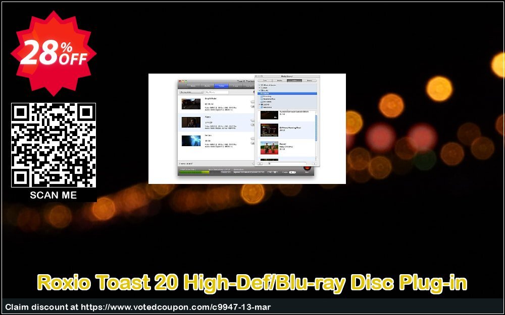 Roxio Toast 20 High-Def/Blu-ray Disc Plug-in Coupon Code Apr 2024, 28% OFF - VotedCoupon