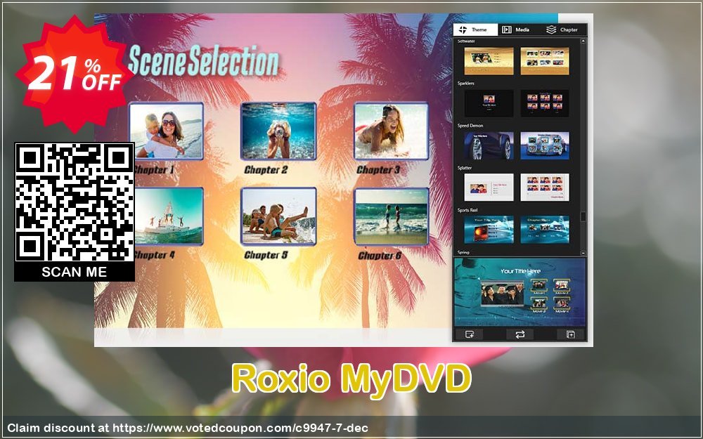 Roxio MyDVD Coupon, discount We’re excited to announce our Sale on Roxio products, which starts today!. Promotion: Excellent discounts code of Roxio MyDVD, tested & approved