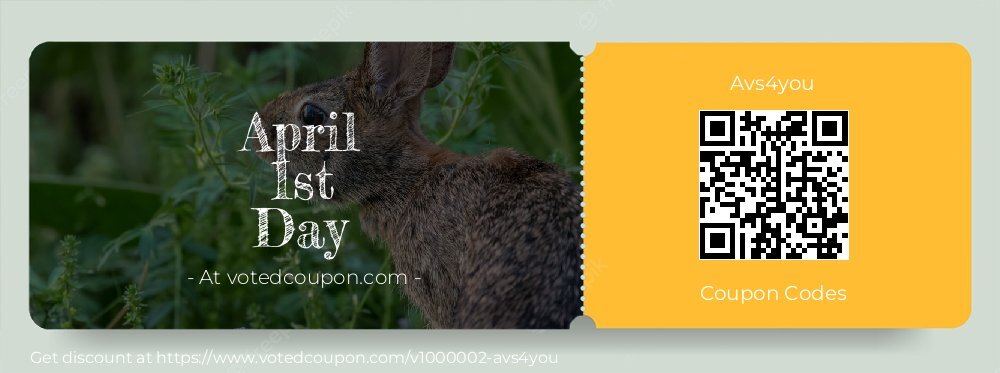 Avs4you Coupon discount, offer to 2025 April 1st Day