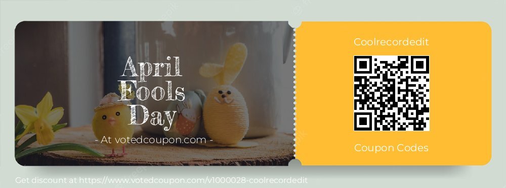 Coolrecordedit Coupon discount, offer to 2025 April Fools Day