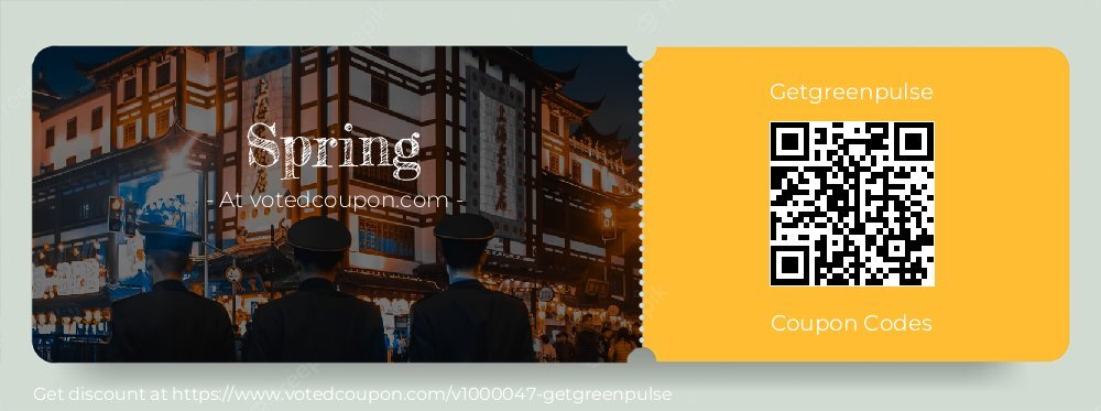 Getgreenpulse Coupon discount, offer to 2025 Spring