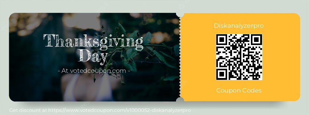 Diskanalyzerpro Coupon discount, offer to 2023 Thanksgiving Day