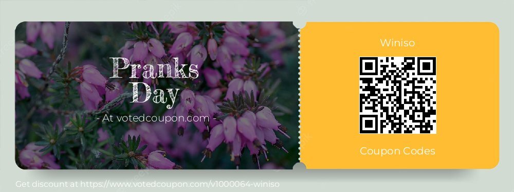 Winiso Coupon discount, offer to 2025 Pranks Day