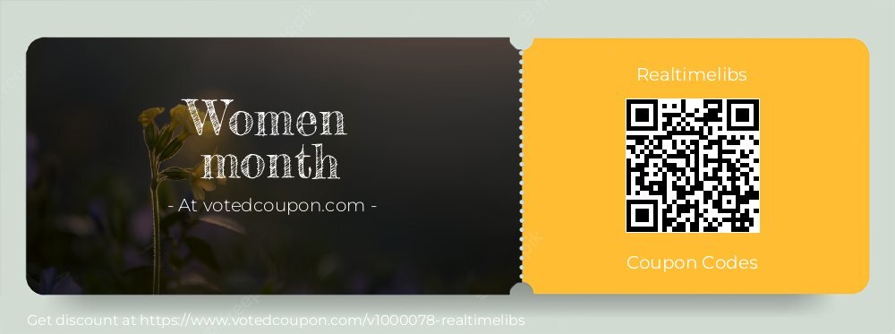 Realtimelibs Coupon discount, offer to 2024 Mom's Day