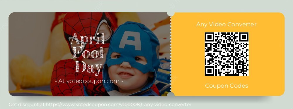 Any Video Converter Coupon discount, offer to 2024 April Fool Day