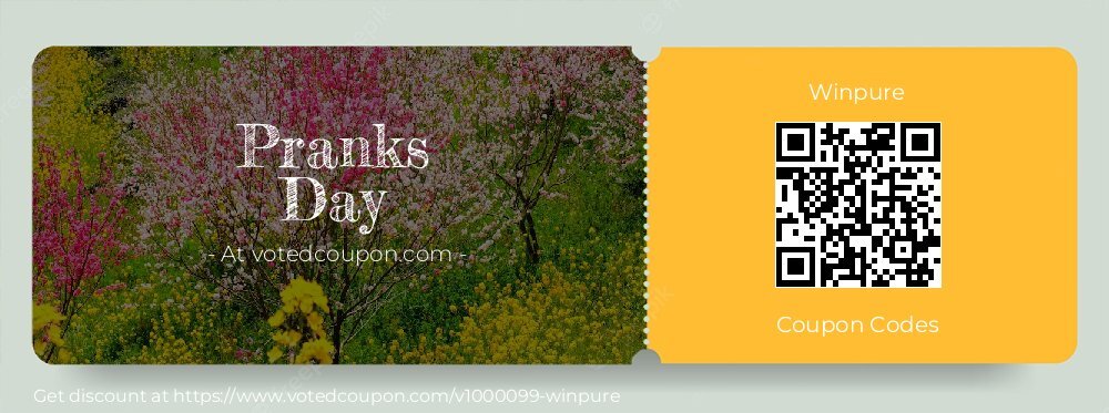 Winpure Coupon discount, offer to 2024 Pranks Day