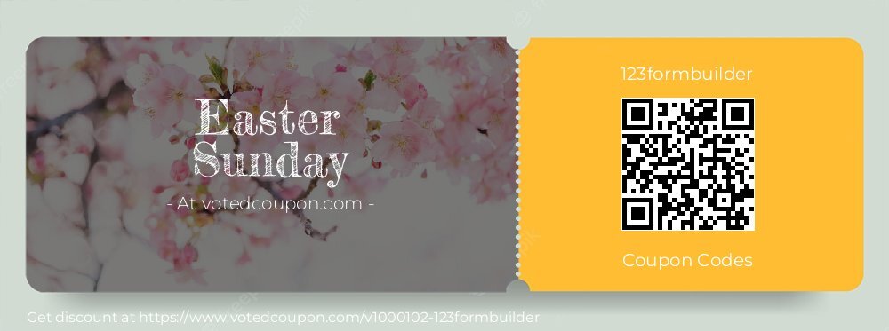 123formbuilder Coupon discount, offer to 2025 Easter Sunday